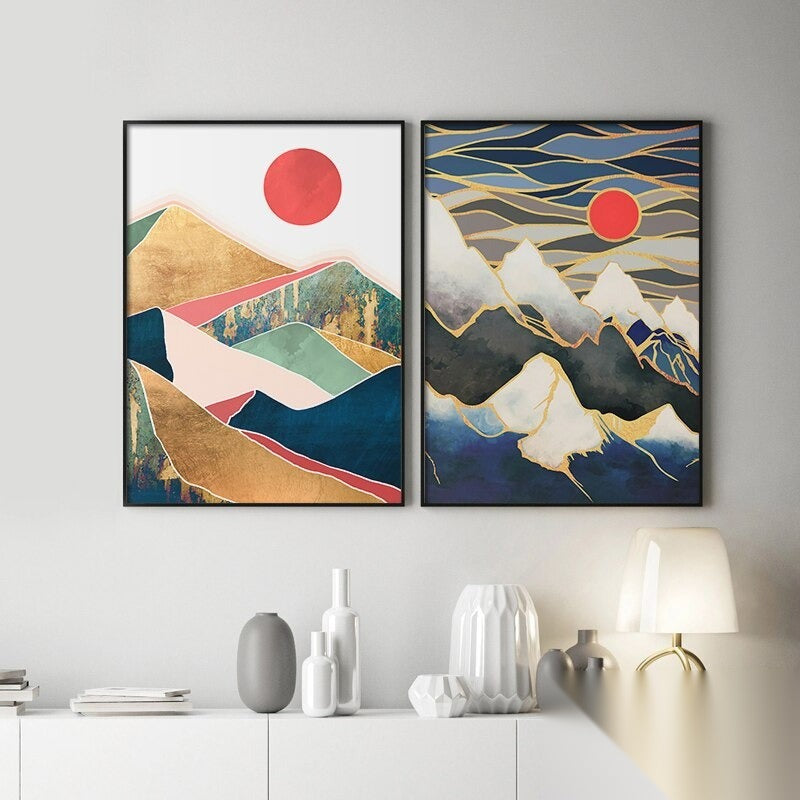 NOUVEAUTÉ || Affiche japonaise - Paysage abstrait, « Matins »