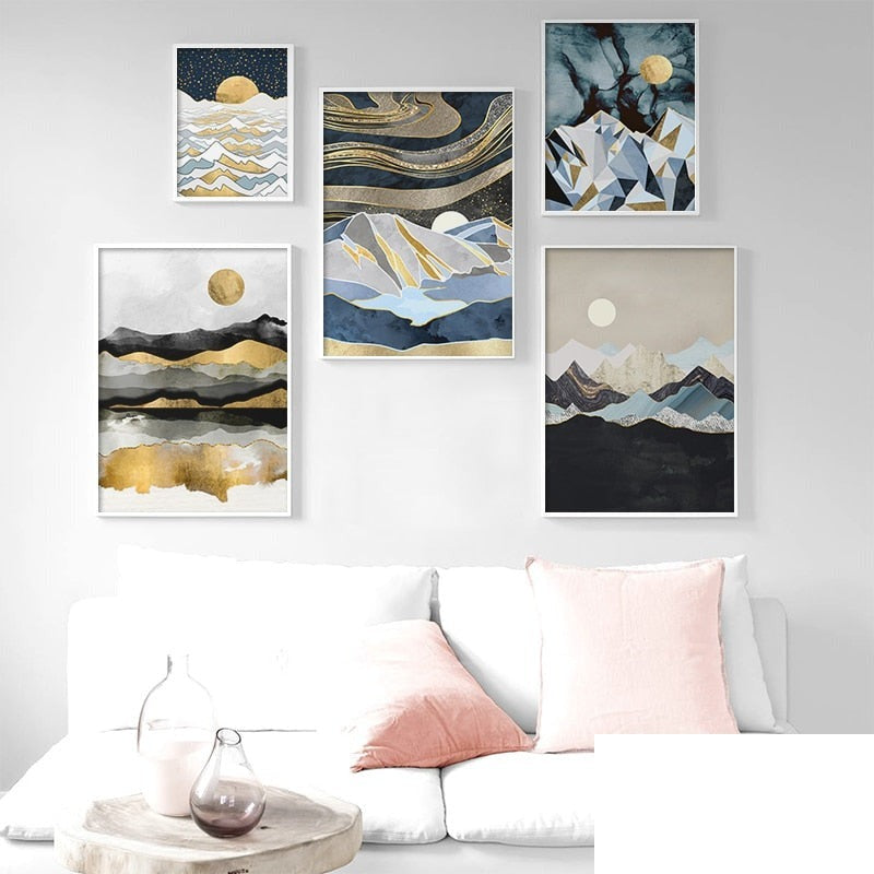 NOUVEAUTÉ || Affiche japonaise - Paysage abstrait, « Aube »
