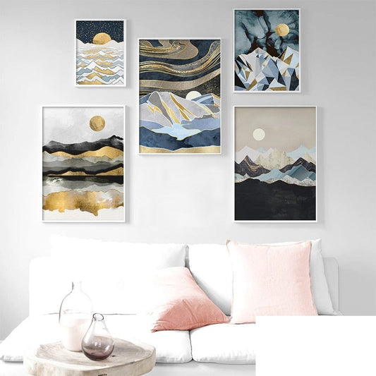 NOUVEAUTÉ || Affiche japonaise - Paysage abstrait, « Aube »