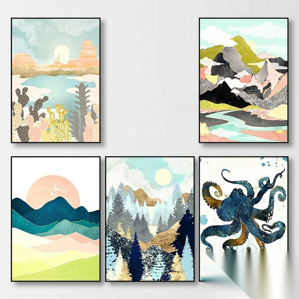 Affiche japonaise - Paysage abstrait, « Mushin »