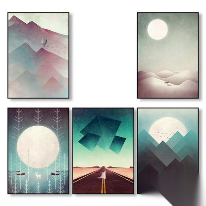Affiche japonaise - Paysage abstrait, « Ensō »