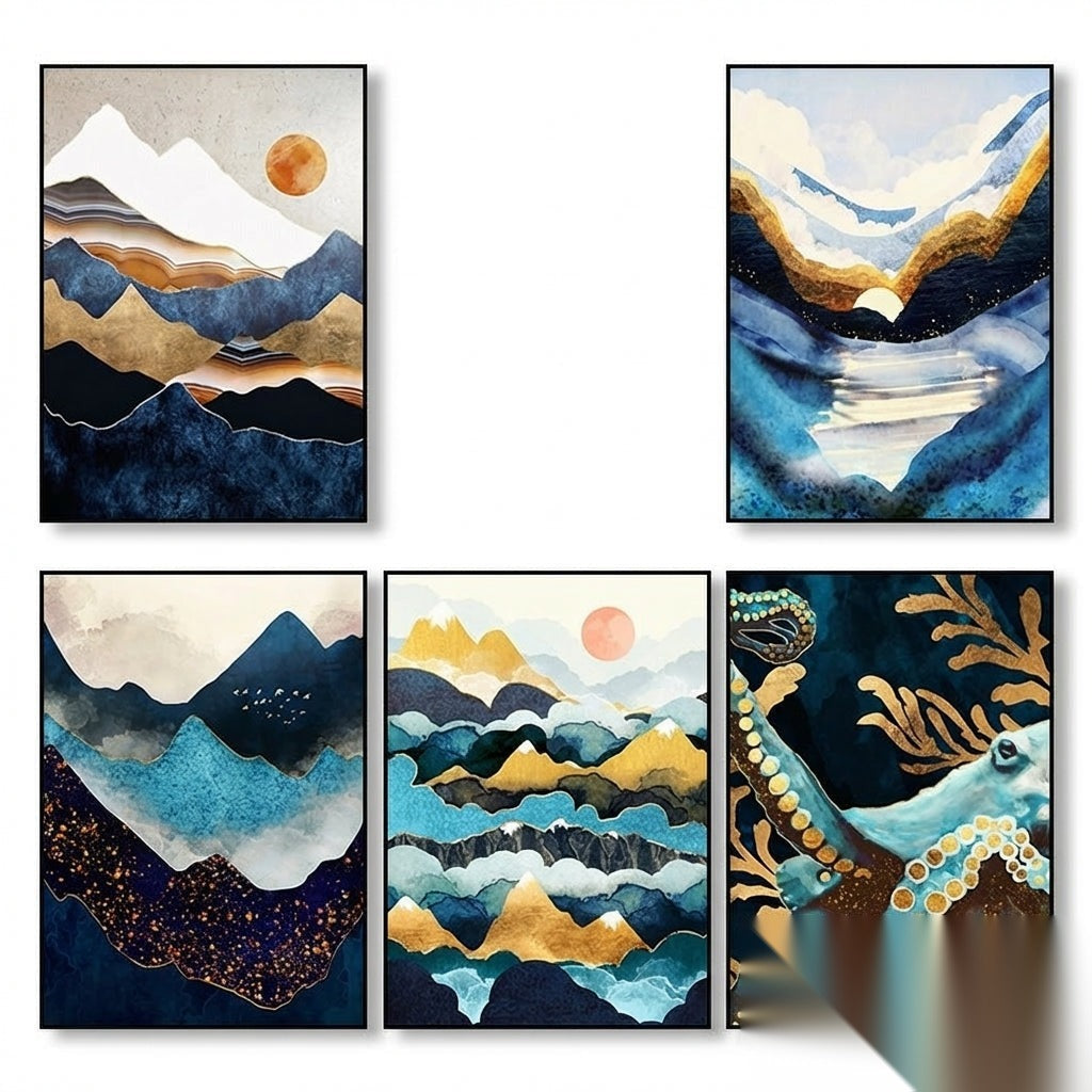 Affiche japonaise, paysage abstrait « Sabi »