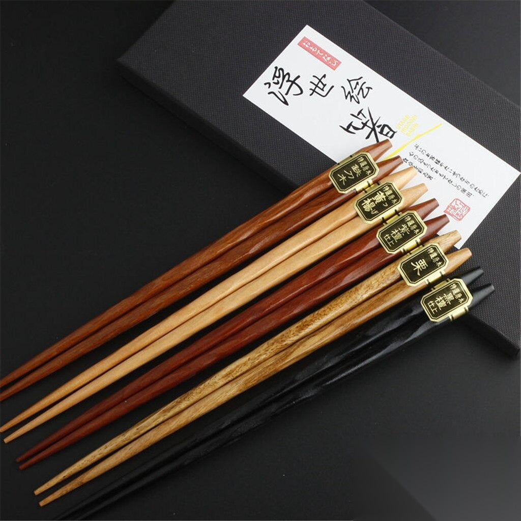 Coffret 5 baguettes collection motif bois naturel « Parme »