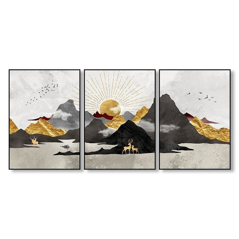 NOUVEAUTÉ || Affiche japonaise - Paysage géométrique, « Porte »