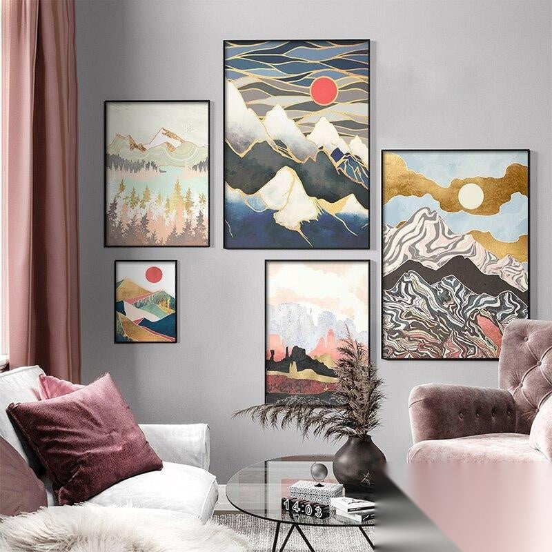 NOUVEAUTÉ || Affiche japonaise - Paysage abstrait, « Matins »