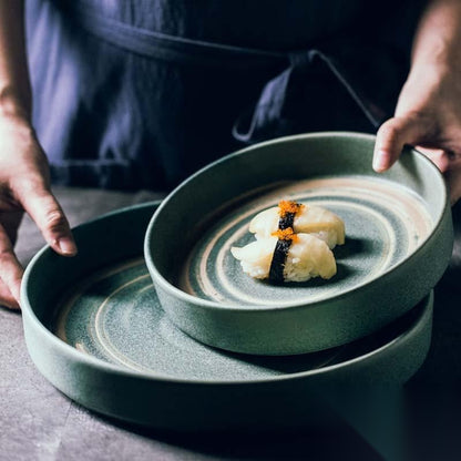 Assiette japonaise en céramique « Céladon »