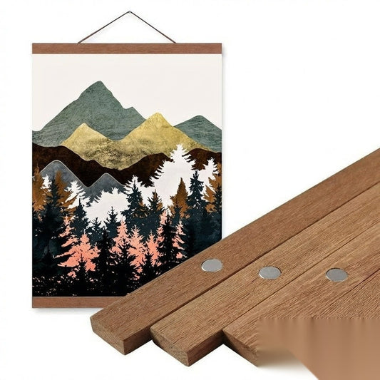 Cadre de suspension en pour affiche en bois naturel (2 couleurs) « Noren »