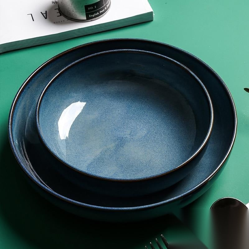 Assiette japonaise en céramique « Shimokita »