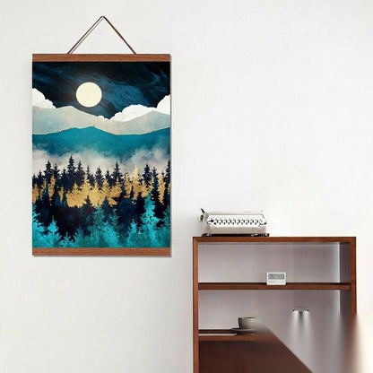 Cadre de suspension en pour affiche en bois naturel (2 couleurs) « Noren »