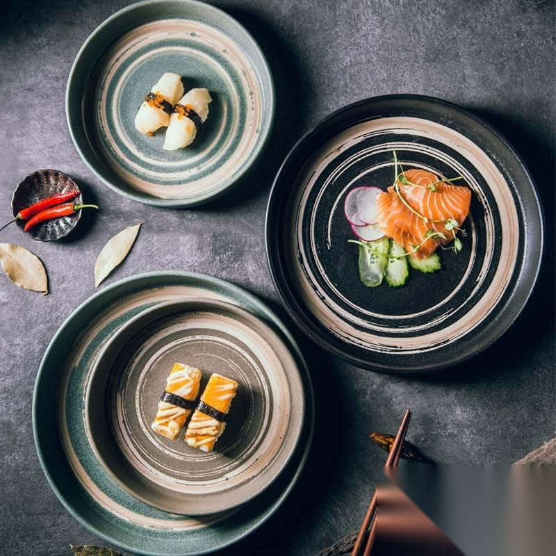 Assiette japonaise en céramique « Céladon »