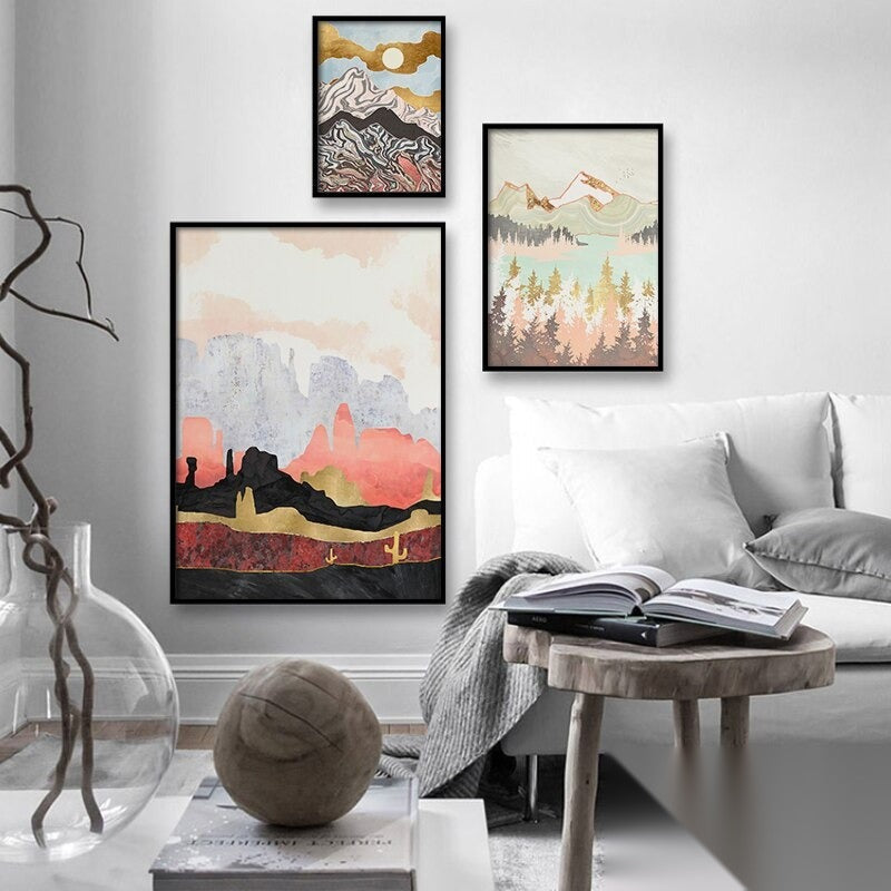 NOUVEAUTÉ || Affiche japonaise - Paysage abstrait, « Matins »
