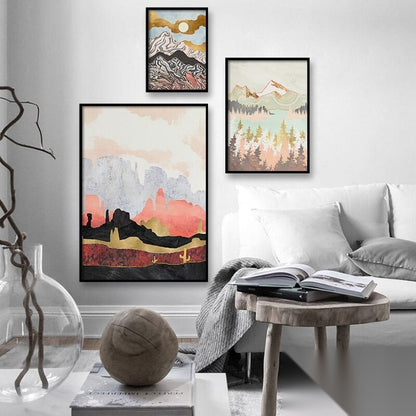 NOUVEAUTÉ || Affiche japonaise - Paysage abstrait, « Matins »