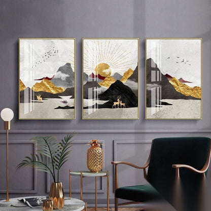NOUVEAUTÉ || Affiche japonaise - Paysage géométrique, « Porte »