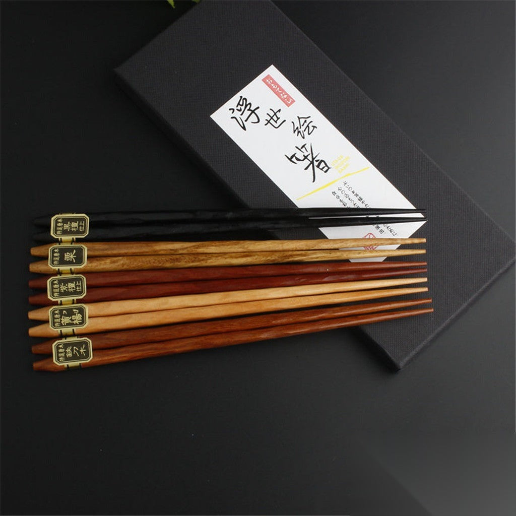 Coffret 5 baguettes collection motif bois naturel « Parme »