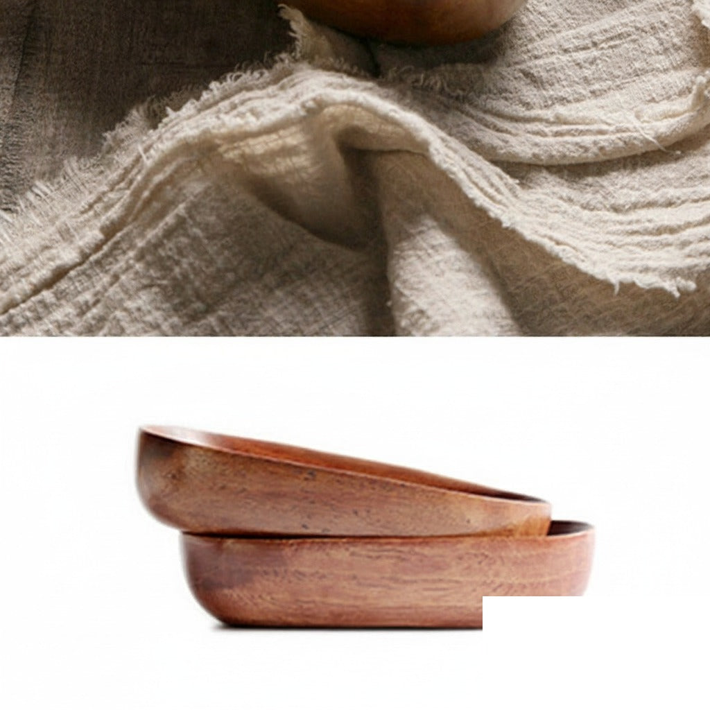 Canoë en bois d'acacia « Lilas »