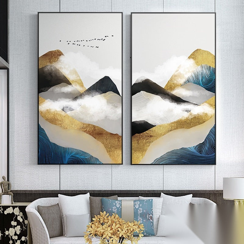 Affiche japonaise - Paysage abstrait, « Intensité »