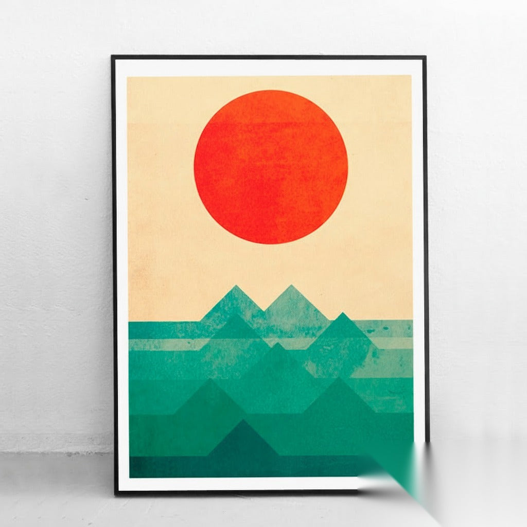 Affiche japonaise - Paysage abstrait, « Ligne »