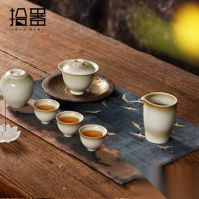 Set de table japonais vintage en toile « Cannelle »