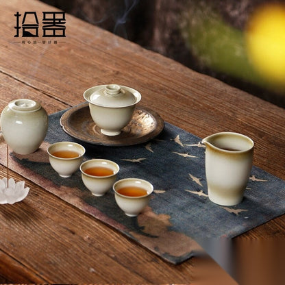 Set de table japonais vintage en toile « Cannelle »