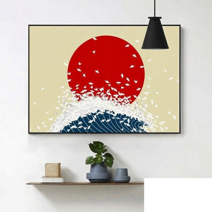 Affiche japonaise « Courbe »
