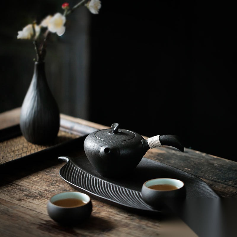 Plateau à thé japonais moderne « Vanille »