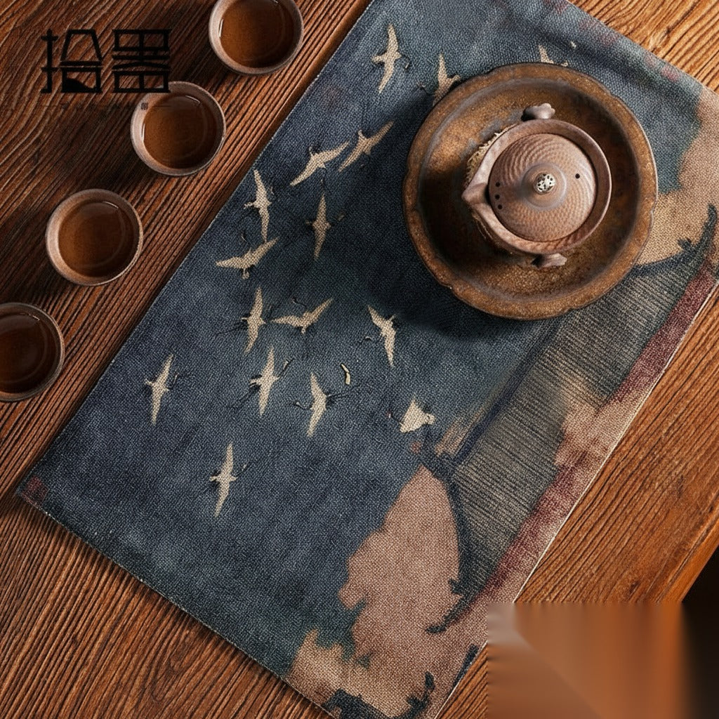 Set de table japonais vintage en toile « Cannelle »