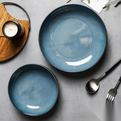 Assiette japonaise en céramique « Shimokita »