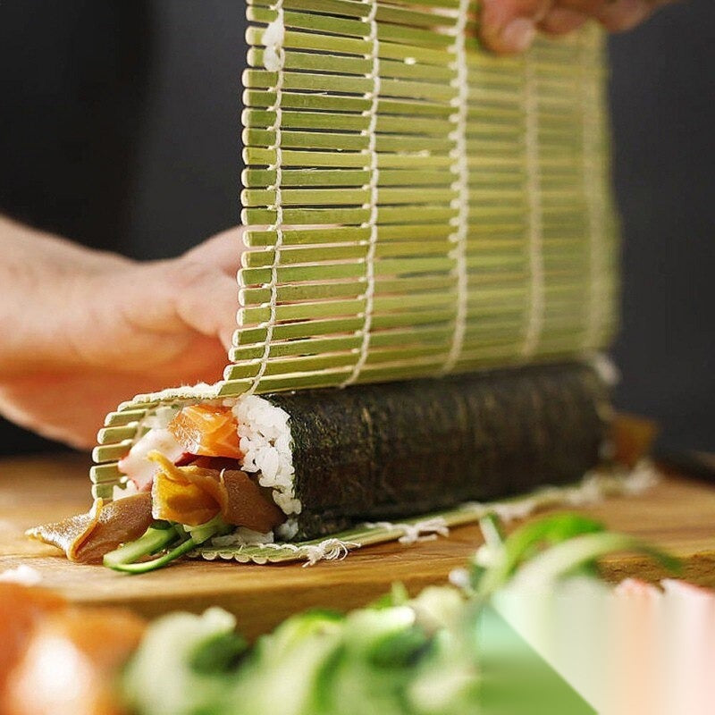 Natte à Sushi en bambou naturel (verte) « Sanctuaire »