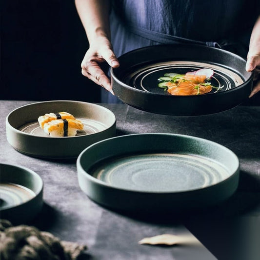 Assiette japonaise en céramique « Céladon »