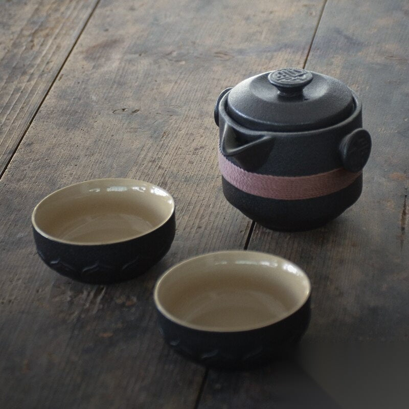 Théière japonaise portable en céramique « Café »