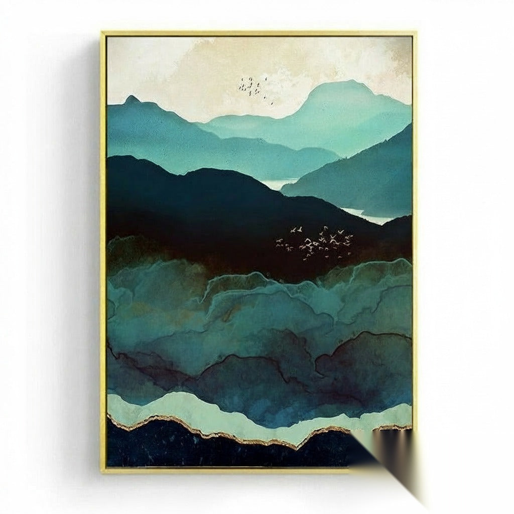 Affiche japonaise, paysage abstrait « Wabi »
