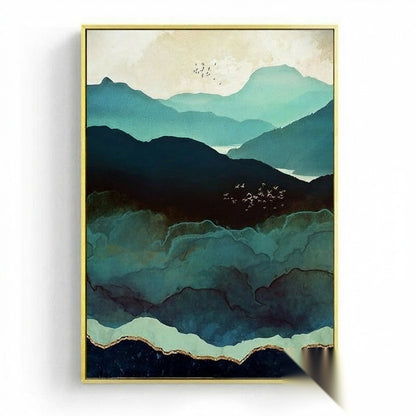 Affiche japonaise, paysage abstrait « Wabi »