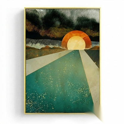 Affiche japonaise, paysage abstrait « Shizen »