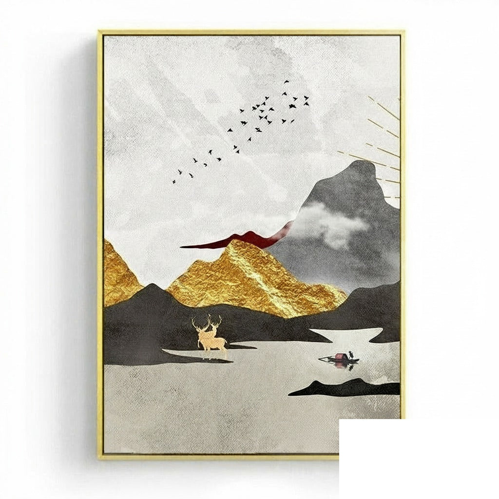 NOUVEAUTÉ || Affiche japonaise - Paysage géométrique, « Porte »