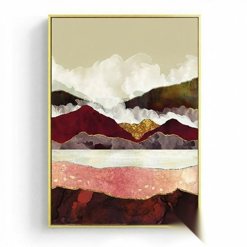 Affiche japonaise - Paysage abstrait, « Trait »