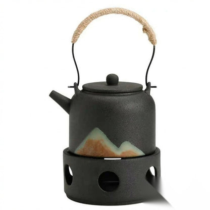 Théière japonaise avec réchaud « Émaillé »