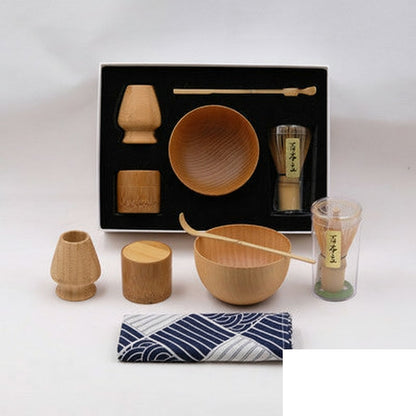 Kit cérémonie du thé matcha - 6 pièces (coffret) « Glycine »