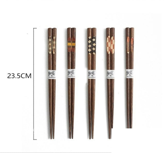 Set de baguettes japonaises en bois massif « Sagesse »