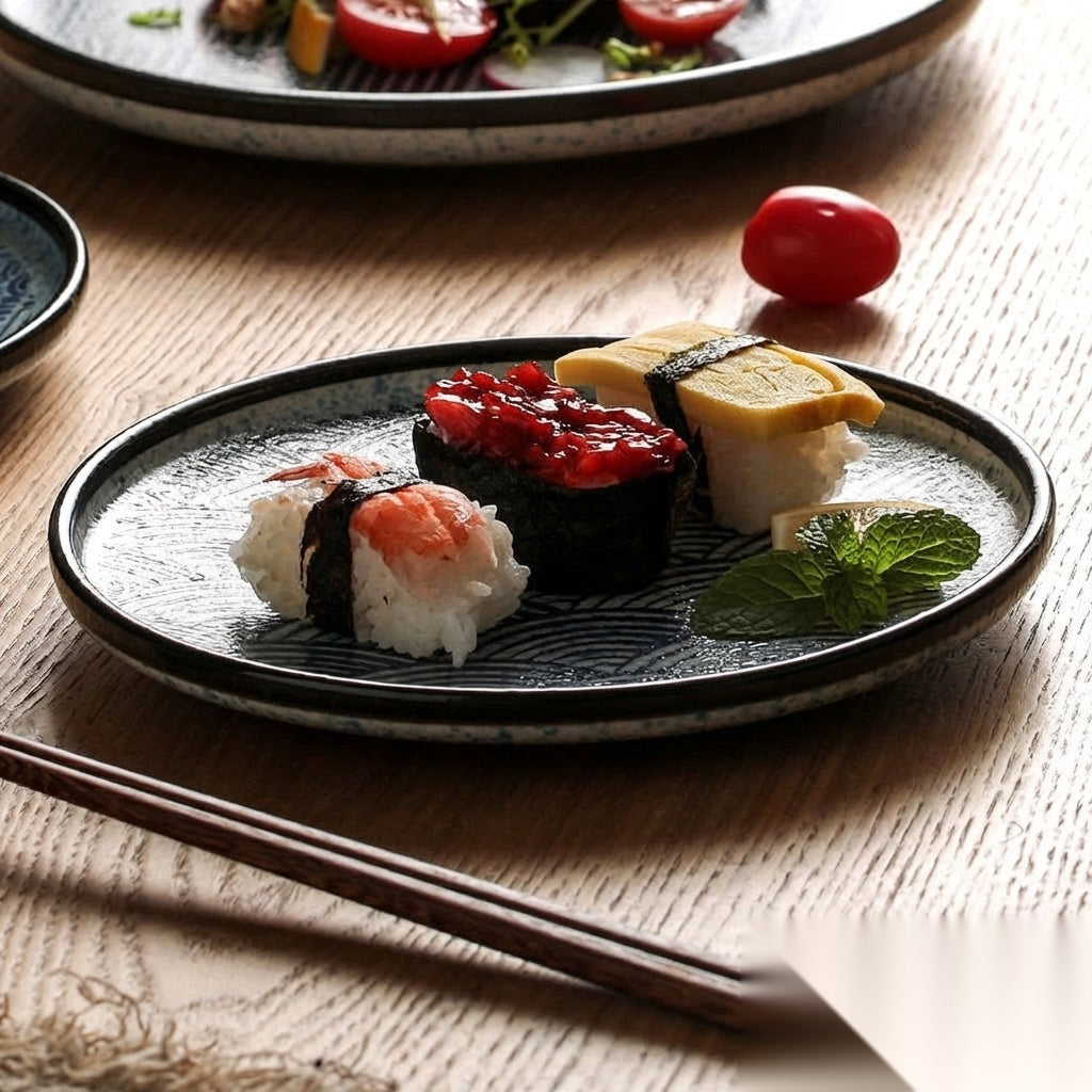 Assiette japonaise en céramique « Kamakura »