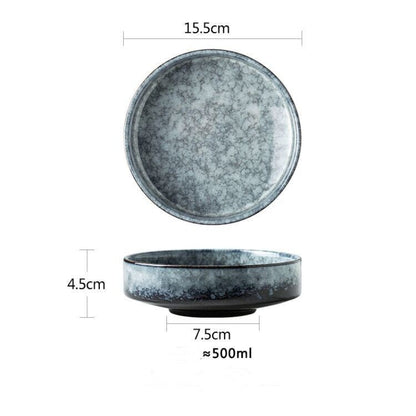 Assiette creuse & Bol en céramique « Camélia »