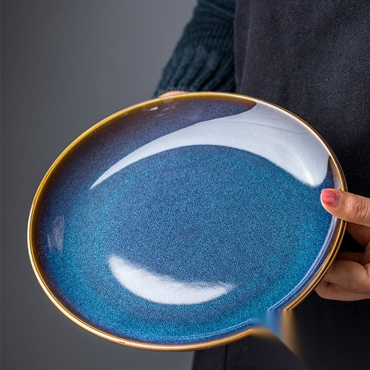 Assiette japonaise en céramique « Saphir »